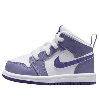 Nike Jordan (TD) Air Jordan 1 Mid Dusty Amethyst White Court Purple DQ8425-500