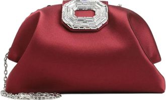 Amina Muaddi Camelia clutch bag - Red