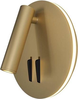 Maytoni Applique Da Parete Interno Moderno Ios 176 Alluminio Oro Luce Led Integrato 9W