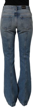Dolce & Gabbana Womens Blue Cotton Boot Cut Denim Trouser Jeans