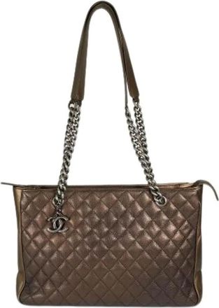 Chanel Pre-owned Shoulder Bags, female, Brown, Size: ONE SIZE Pre-owned Vintage Tote Bag