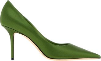 Jimmy Choo London Love 85 Zapato de Sal&oacute;n de Sat&eacute;n - Shoes - Mujer - Verde - 41 EU