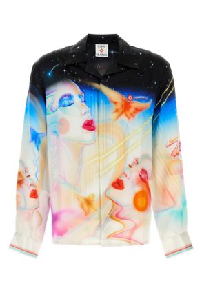 Casablanca Geprinte Satijnen Shirt