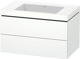Duravit Lavamanos Duravit L-cube Con Base Mural, 80x48 Cm, 2 Cajones, Sin