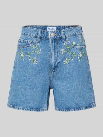Pieces Regular Fit Jeansshorts aus reiner Baumwolle Modell SKY in Jeansblau, Gr&ouml;&szlig;e XL