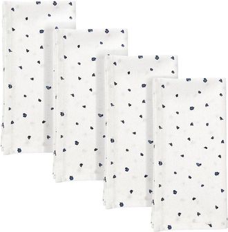 Lenox Set Of 4 Blue Bay Dot Napkins