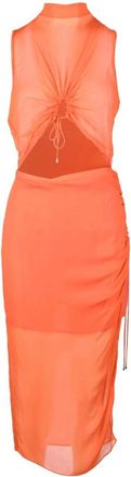 Patrizia Pepe Damesjurk - Dames - Casual kleedjes - Oranje - M - Kleedjes