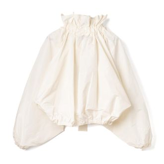 Patou Grosgrain Puff Sleeve Blouse - White