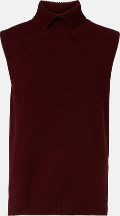 Jil Sander Gilet in lana a collo alto