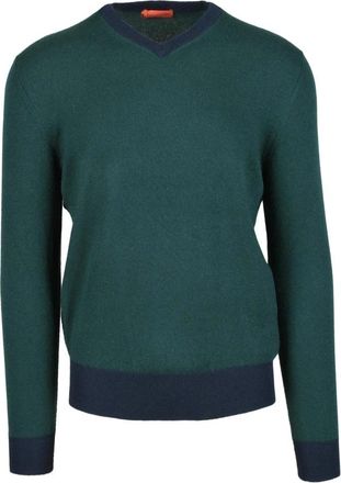 Ballantyne Kasjmier Gebreide Trui - Heren - Cashmere truien - Groen - M - Kasjmier - Truien & Vesten