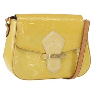 Louis Vuitton Pre-owned Cross Body Bags, female, Beige, Size: ONE SIZE Pre-owned Vintage Patent Leather Shoulder Bag