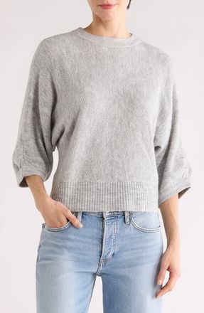Democracy Seed Stitch Dolman Sweater in Heather Grey at Nordstrom Rack, Size Small