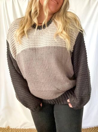 Le Lis Blanc Deux Midnight Chunky Knit Sweater In Black