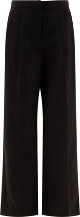 Givenchy Womens Wool Pleated Trouses - Black - Size EU 38 (Womens)