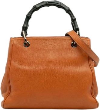 Gucci Pre-owned Handbags, female, Orange, Size: ONE SIZE Pre-owned Leather Handbag