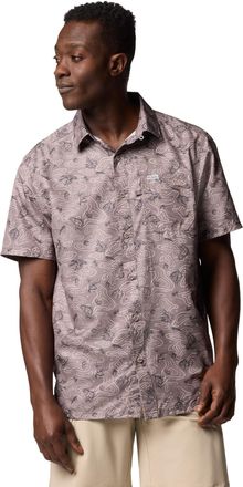 Columbia Mens Super Slack Tide Camp Shirt, Iron Gameplans, 3X