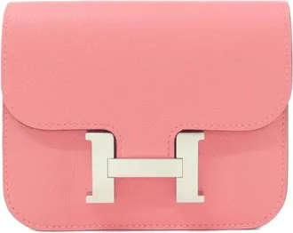 Herm&egrave;s Pink Coin Purse/Coin Case (Pre-Owned)