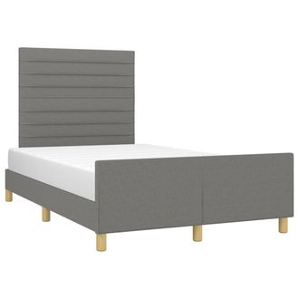 vidaXL Vidaxl - Estructura De Cama Sin Colch&oacute;n Tela Gris Oscuro 120x200 Cm