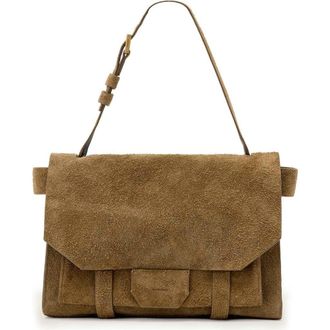 AllSaints Ursa Suede Satchel Bag in Biscuit Brown at Nordstrom