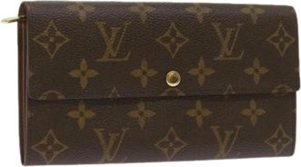 Louis Vuitton Pre-owned Wallets, female, Brown, Size: ONE SIZE Pre-owned Canvas Wallet