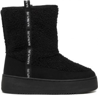 Napapijri Urban Casual Hoge Sneakers Zwart - Dames - Winterlaarzen - Zwart - 38 EU - Nepbont - Schoenen