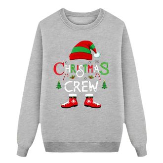 Generic Matching Christmas Jumpers Family Long Sleeve Round Neck Snowflake Xmas Tree Sweatshirts Novelty Family Christmas Pullovers Ugly Printed Sweatshirt To