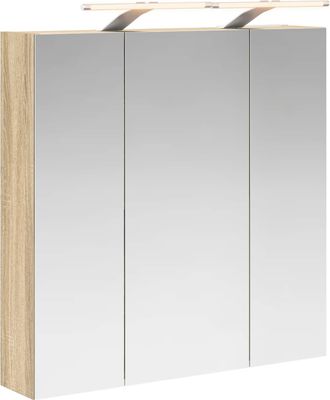 vidaXL Armario Con Espejo De Ba&ntilde;o Roble Sonoma 70 X 14,5 X 70 Cm Vidaxl