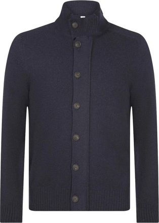 Gran Sasso Giubbino M/L Zip - Heren - Vesten - Blauw - 2XL - Wol - Truien & Vesten