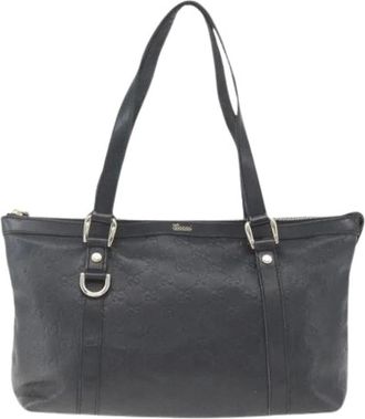 Gucci Pre-owned Tote Bags, female, Black, Size: ONE SIZE Pre-owned Canvas Tote