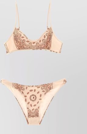 The Attico paisley scoop neck bikini set
