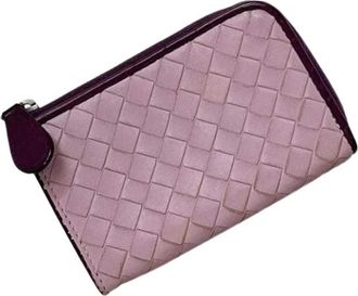 Bottega Veneta Pre-owned Coin Purse - Dames - Vintage Accessoires - Paars - ONE Size - Leer - Vintage