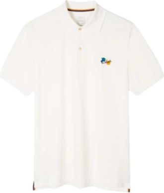 Paul Smith Witte Paint Splatter Polo Shirt - Heren - Polos - Wit - M - Katoen - Tops