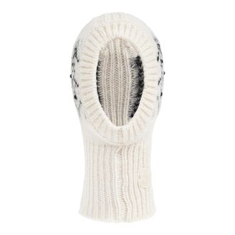 Moncler Hats, female, Beige, Size: ONE SIZE Wool Hood