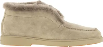 Santoni Desert Boot With Suede Fur