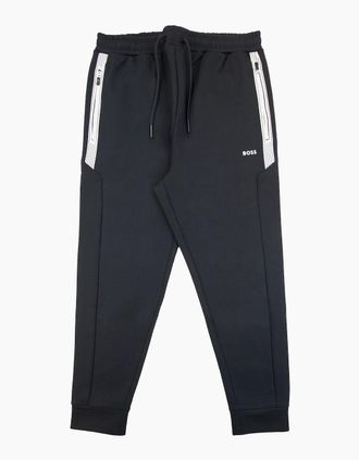 HUGO BOSS Mens Hugo Boss Hadiko 1 Hd Print Logo Tracksuit Bottoms Navy/white - Navy/Multi - Size: 46/Regular