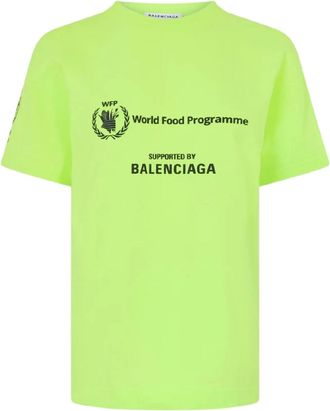 Balenciaga T-shirt voor dames van het Wereldvoedselprogramma (Geel/zwart)