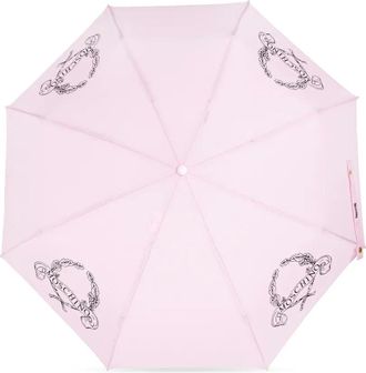 Moschino logo-motif umbrella - unisex - Polyester - One Size - Pink
