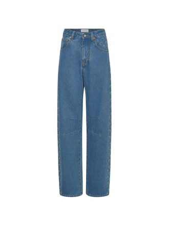 Marine Serre Womens Baggy Fit blue Jeans