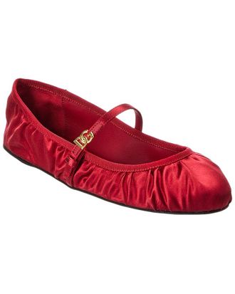 Dolce & Gabbana Dg Logo Satin Flat