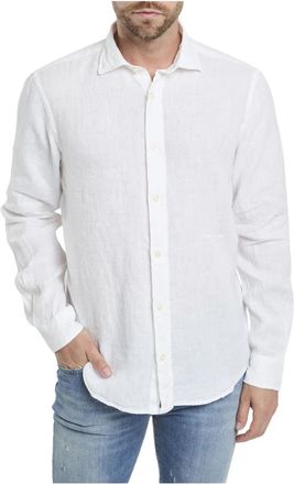 Roy Rogers Linnen Riviera Shirt - Heren - Casual Overhemden - Wit - XL - Linnen - Overhemden