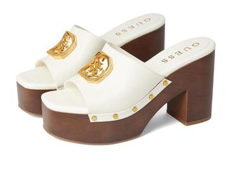Guess Qisha Womens Wedge Shoes Ivory : 8.5 M, Rubber