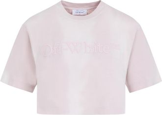 Off-white Light Pink Cropped T-shirt