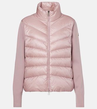 Moncler Down-paneled virgin wool cardigan
