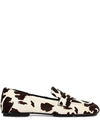 Bruno Premi Baer square-toe loafers - women - Calf Hair/Calf Leather/Rubber - 39 - White
