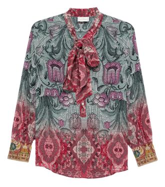 Pierre-Louis Mascia Multicolor Printed Silk Shirt