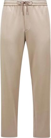 Moncler Logo Joggingbroek - Heren - Broeken - Beige - Maat: M Nylon