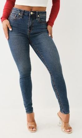 True Religion Halle High Waist Skinny Jeans in Medium Blustery Wash at Nordstrom Rack, Size 27
