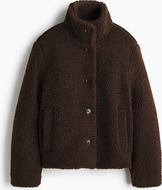 H&M Jacke aus Teddyfleece - Brown