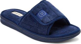 Dearfoams Collin Terry Adjustable Shower Slide Slipper in Navy Blazer at Nordstrom, Size X-Large