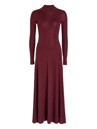 Maria McManus long-sleeve ribbed maxi dress - Red